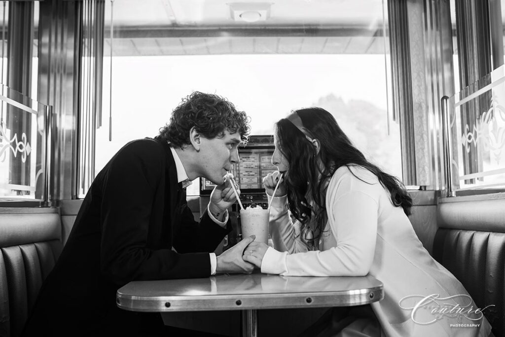 Engagement Session at Olympian Diner in Newington, CT