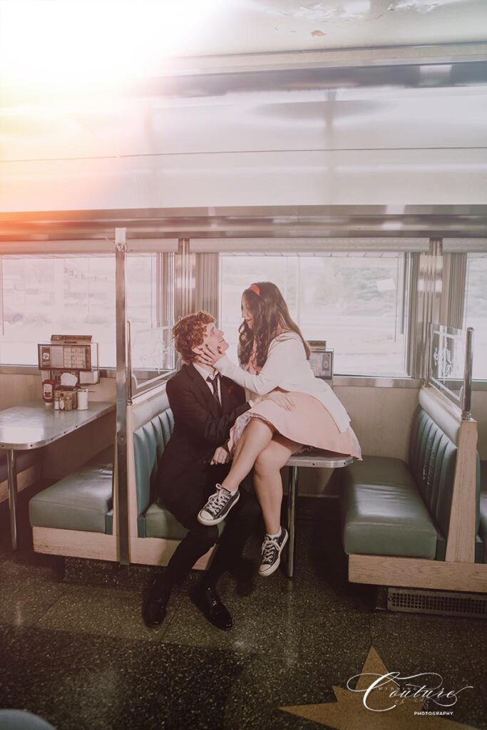 Engagement Session at Olympian Diner in Newington, CT