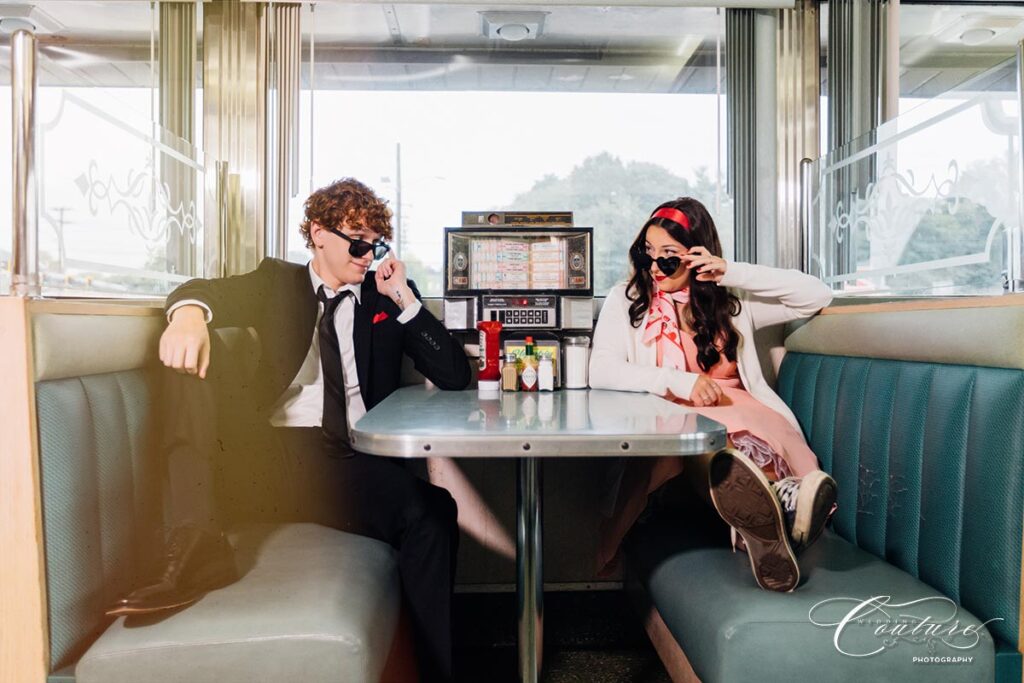 Engagement Session at Olympian Diner in Newington, CT