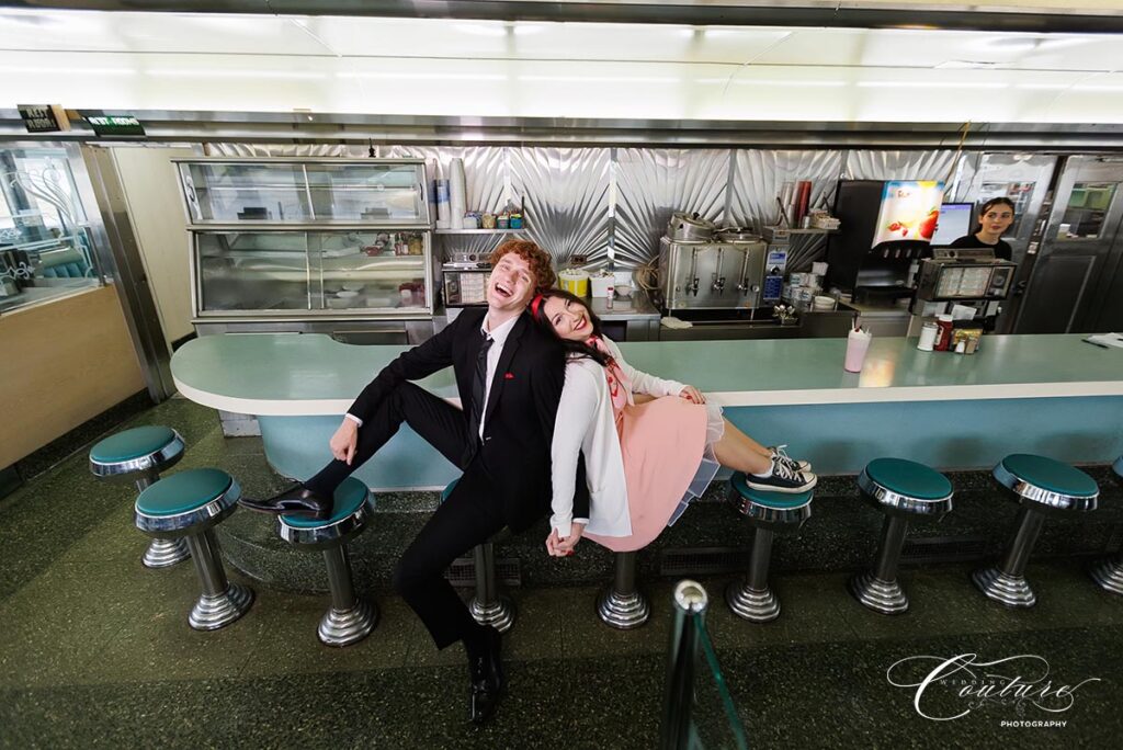 Engagement Session at Olympian Diner in Newington, CT