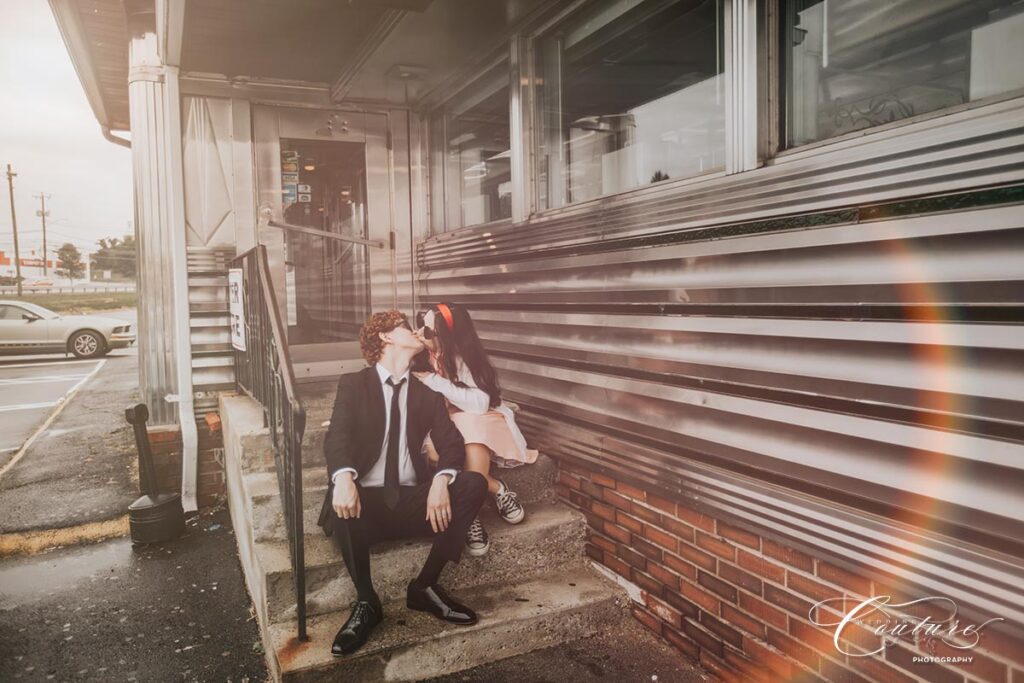 Engagement Session at Olympian Diner in Newington, CT