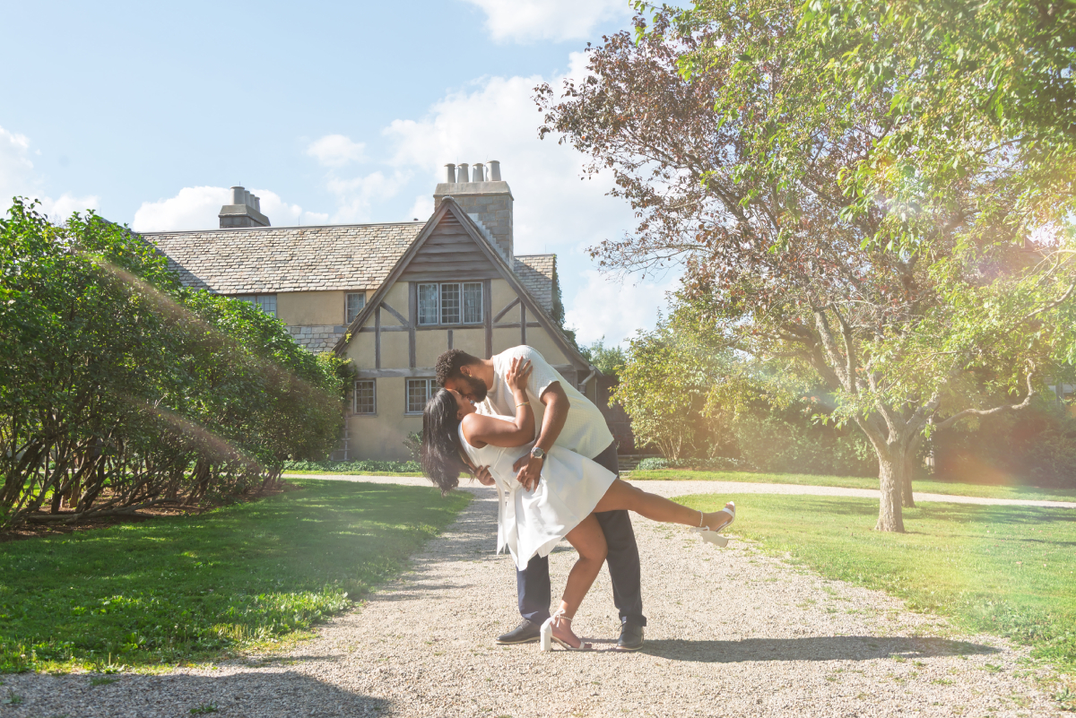 Stephanie and Tyrae’s Engagement Session at Topsmead State Forest, Litchfield, Connecticut